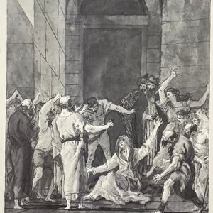 Tiepolo, Raising of Tabitha, Drawing, Print, Bookplate, Art, ~ 240623-WH 595